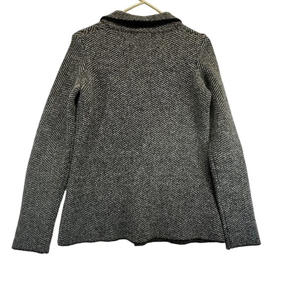 Cocogio Women Herringbone Jacket Blazer Made in Italy Wool Spandex Small - Picture 2 of 8